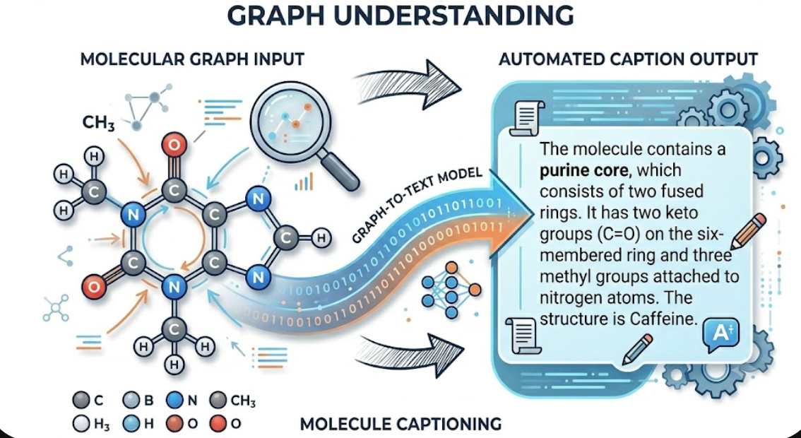 Molecule captioning graph understanding input